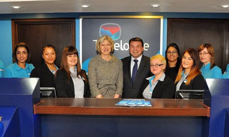Theresa May receives career development insight at Travelodge