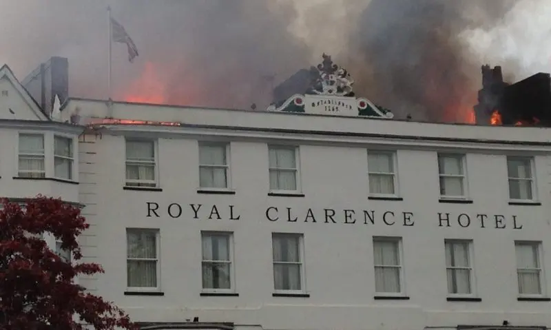 Exeter fire rips through ‘England’s oldest hotel’