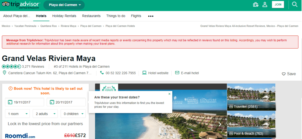 Tripadvisor to mark hotels where sexual assaults have been reported