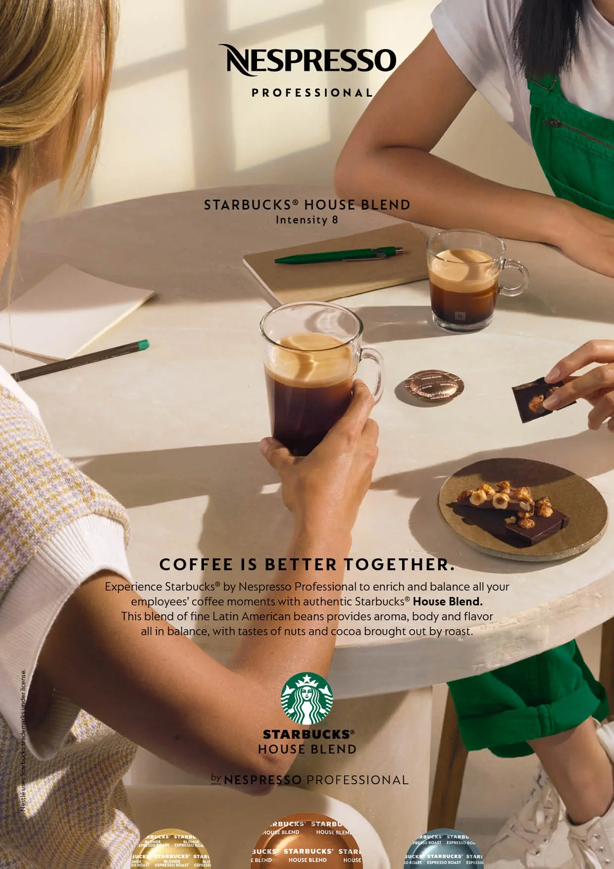 Nespresso Professional expands its range with three Starbucks coffees by Nespresso