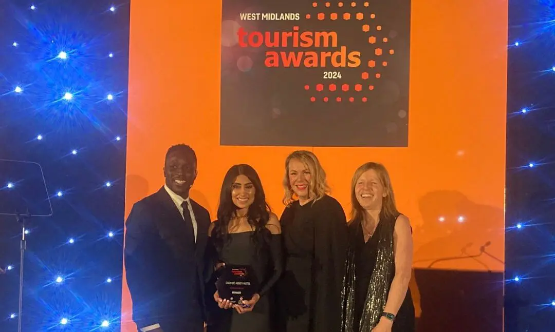 Coombe Abbey Hotel receives 2024 Gold tourism award