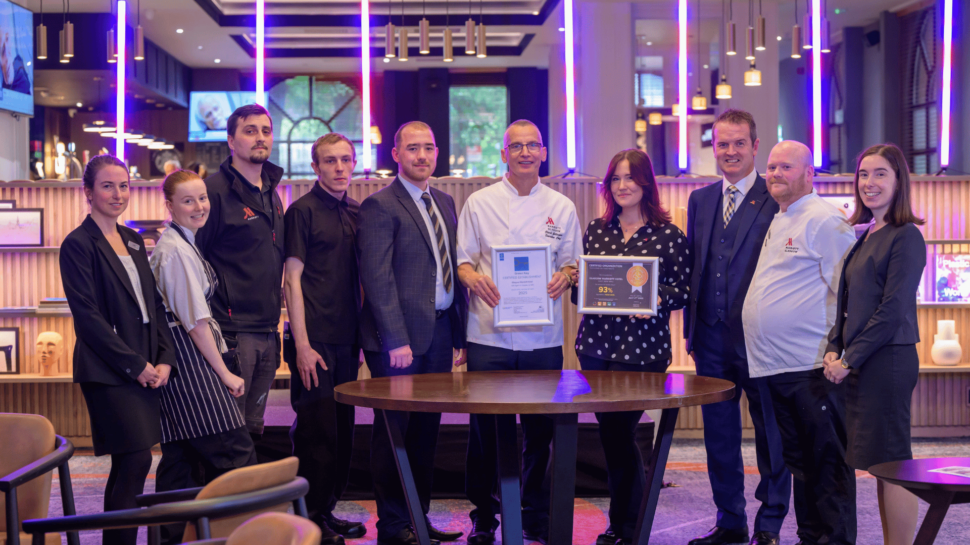 Glasgow Marriott awarded Green Key and food waste accreditation