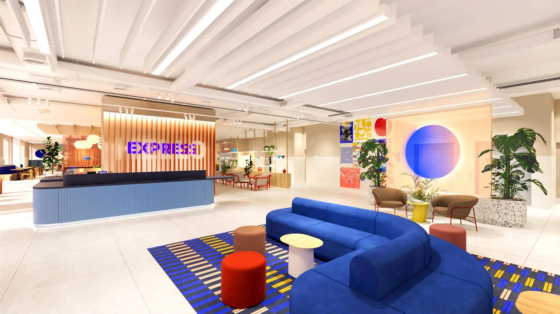 IHG unveils redesign of Holiday Inn Express public spaces