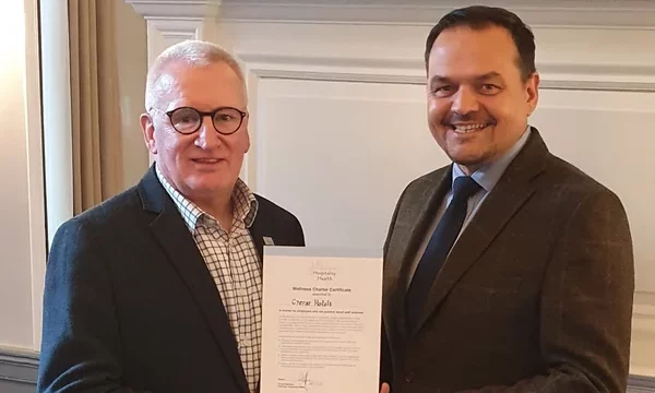 Crerar Hotels receives Wellness Charter from Hospitality Health